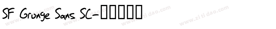 SF Grunge Sans SC字体转换